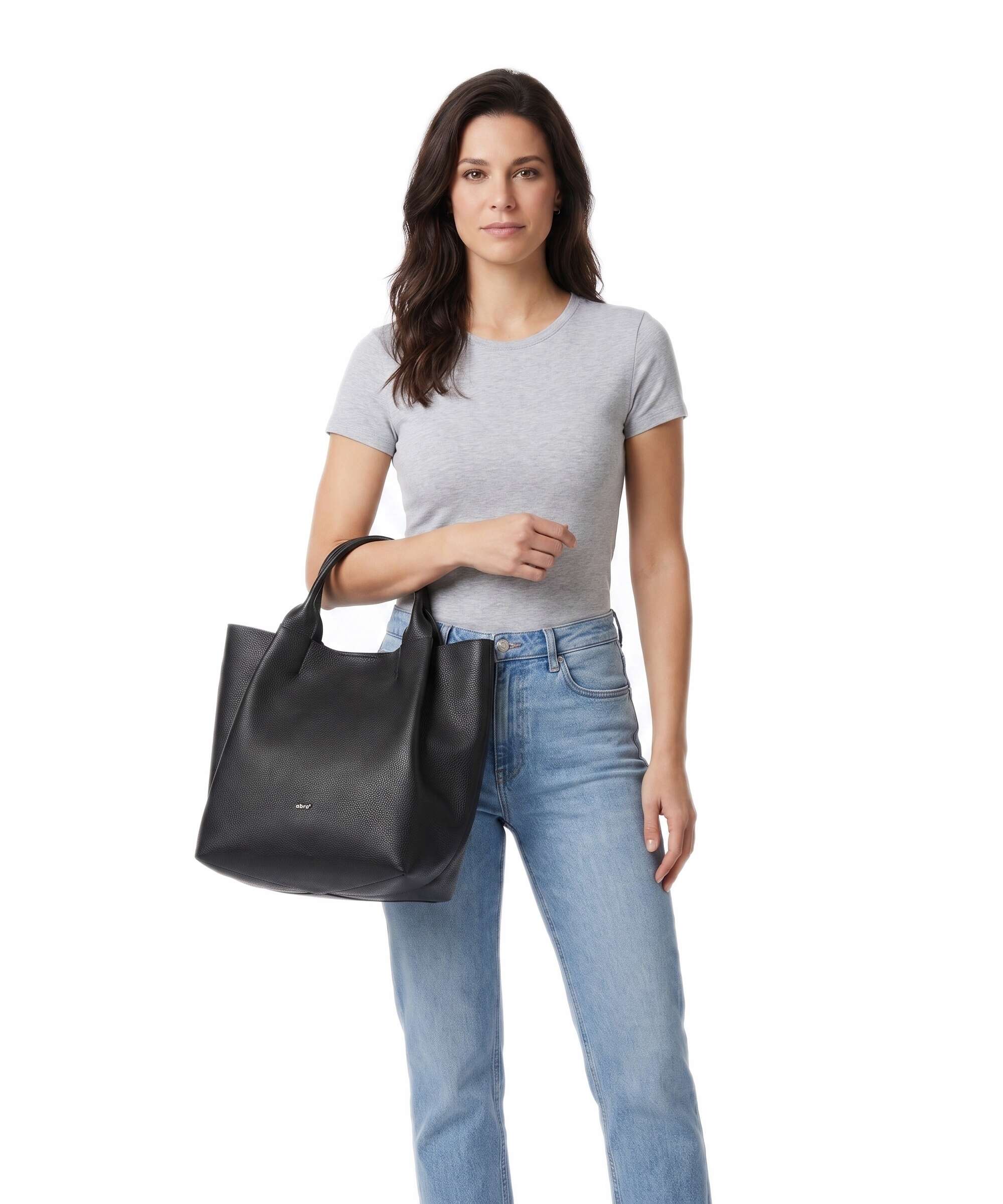 Abro Agave Essential Medium Handbag black/nickel
