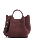 Abro Suede Essential Small Handbag burgundy