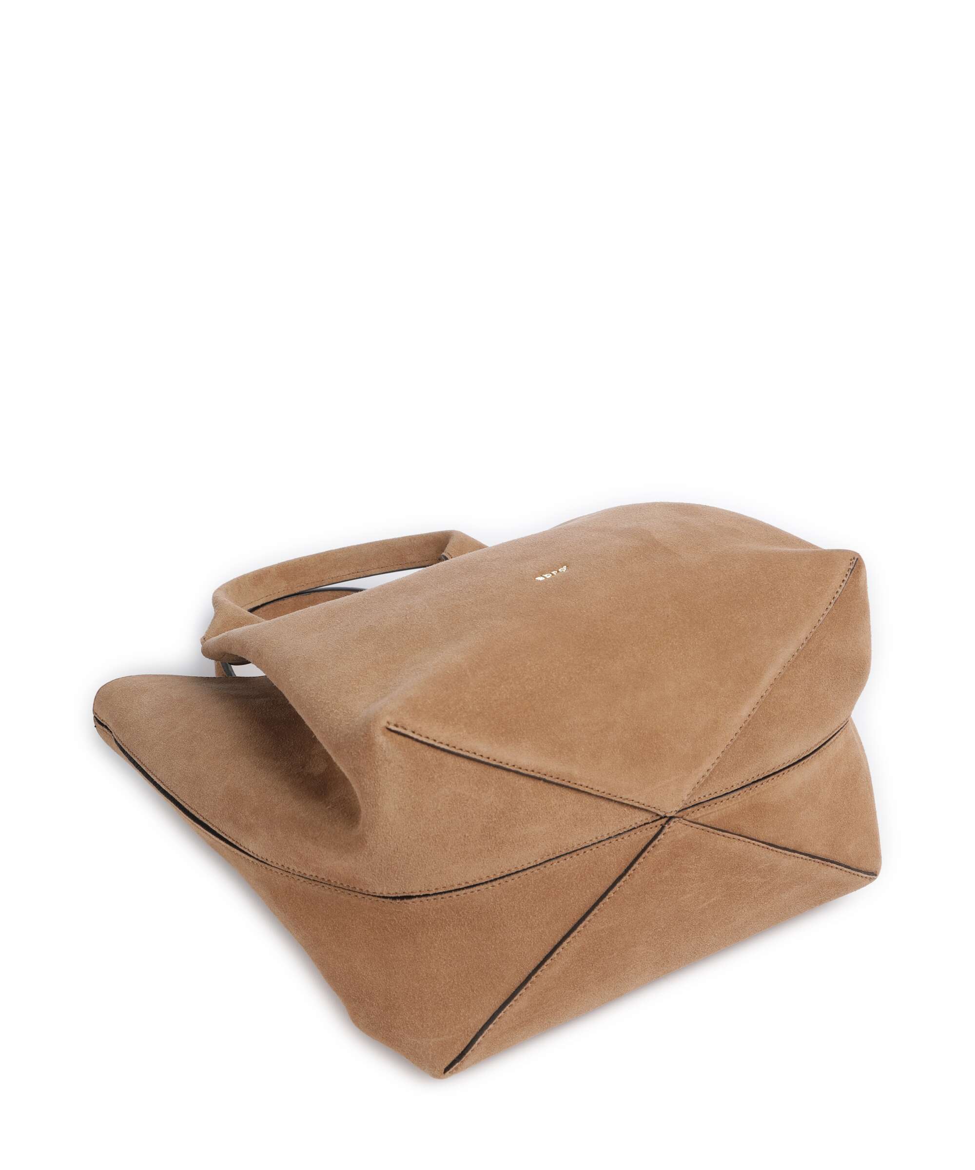 Abro Suede Essential Medium Handbag cappuccino