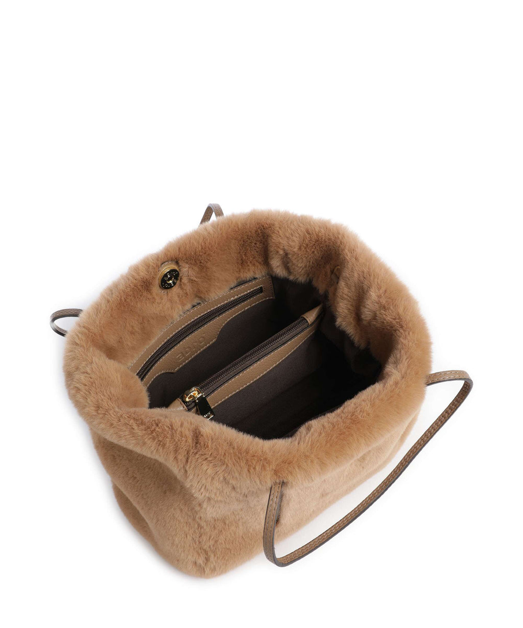 Abro Eco Fur Noelle Handbag cappuccino