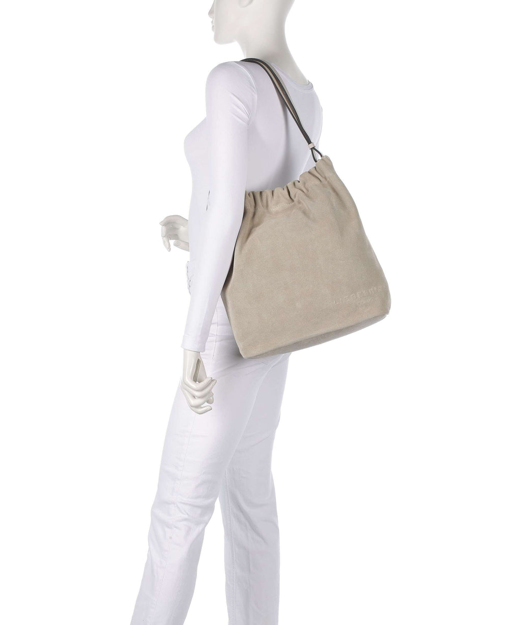 Liebeskind Cloud Suede M Hobo bag milk