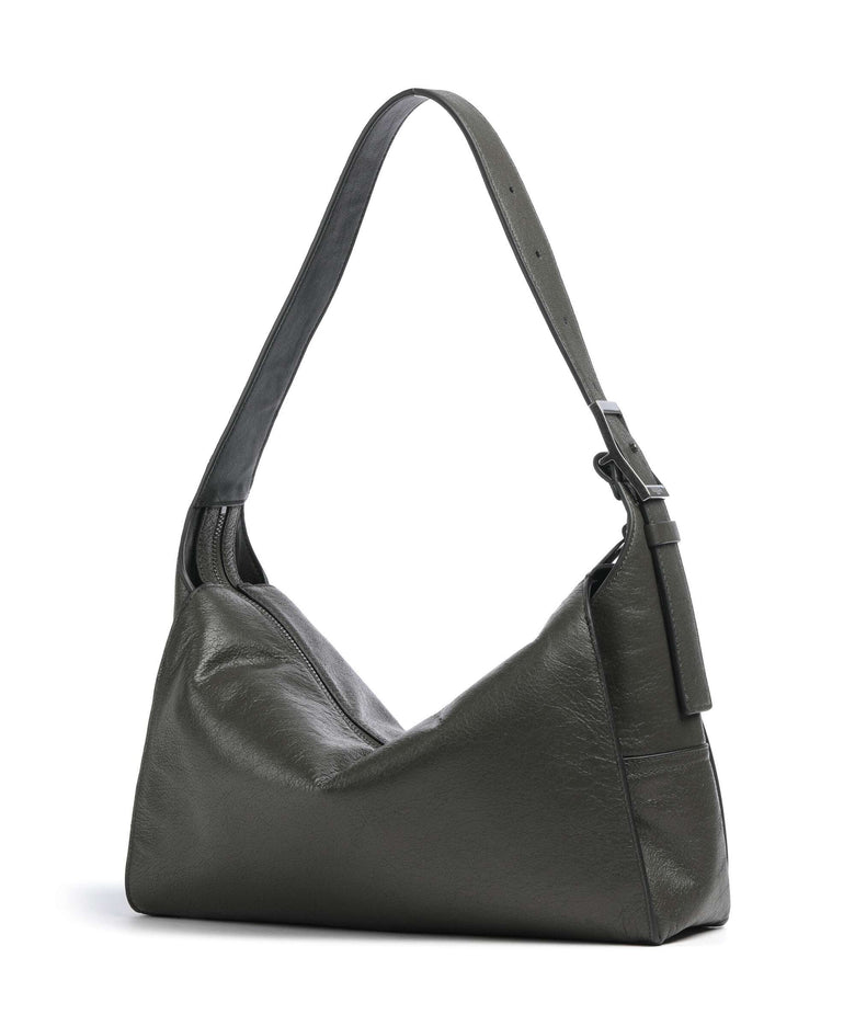 Liebeskind Lou Cracked Leather M Hobo bag forest