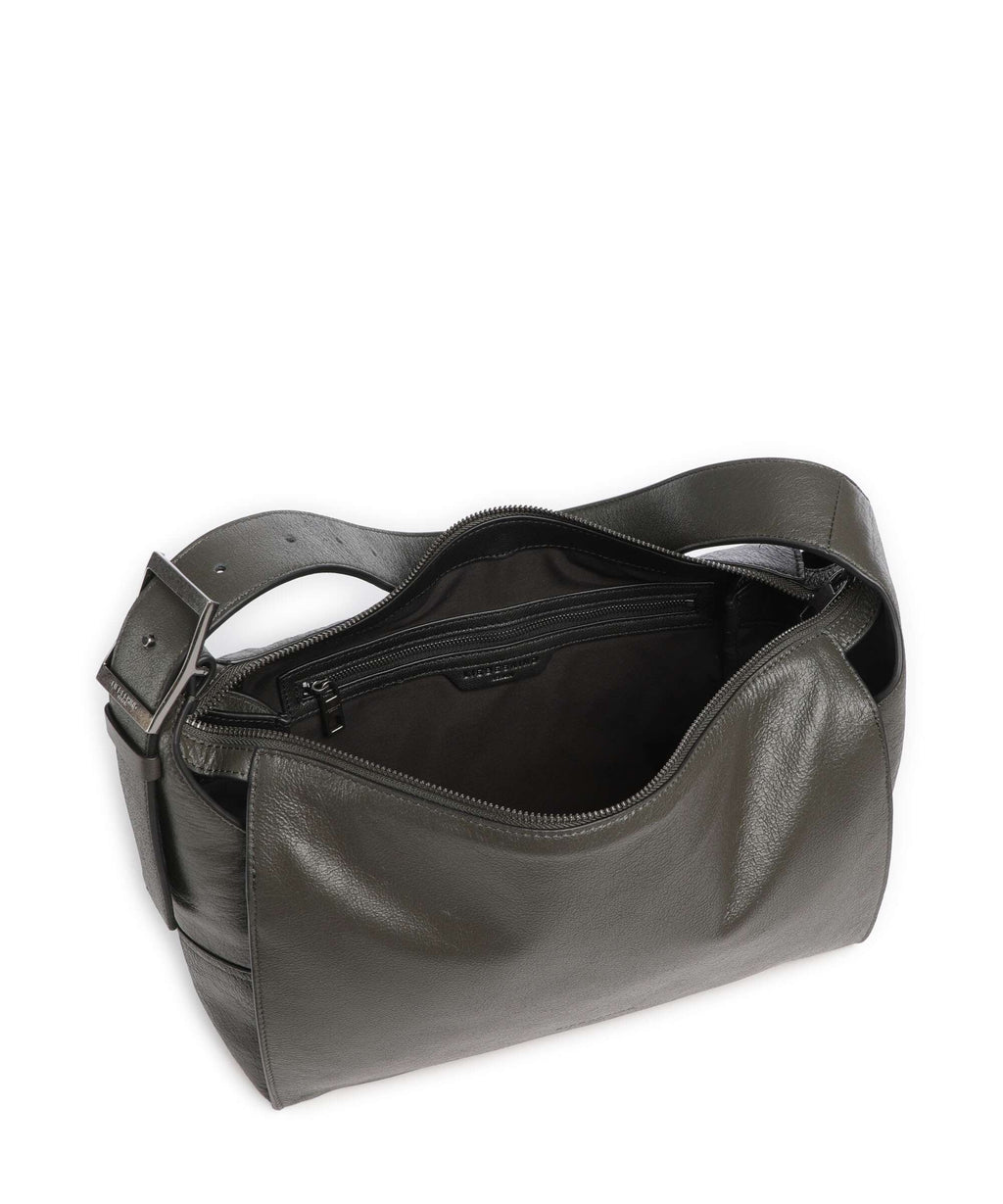 Liebeskind Lou Cracked Leather M Hobo bag forest