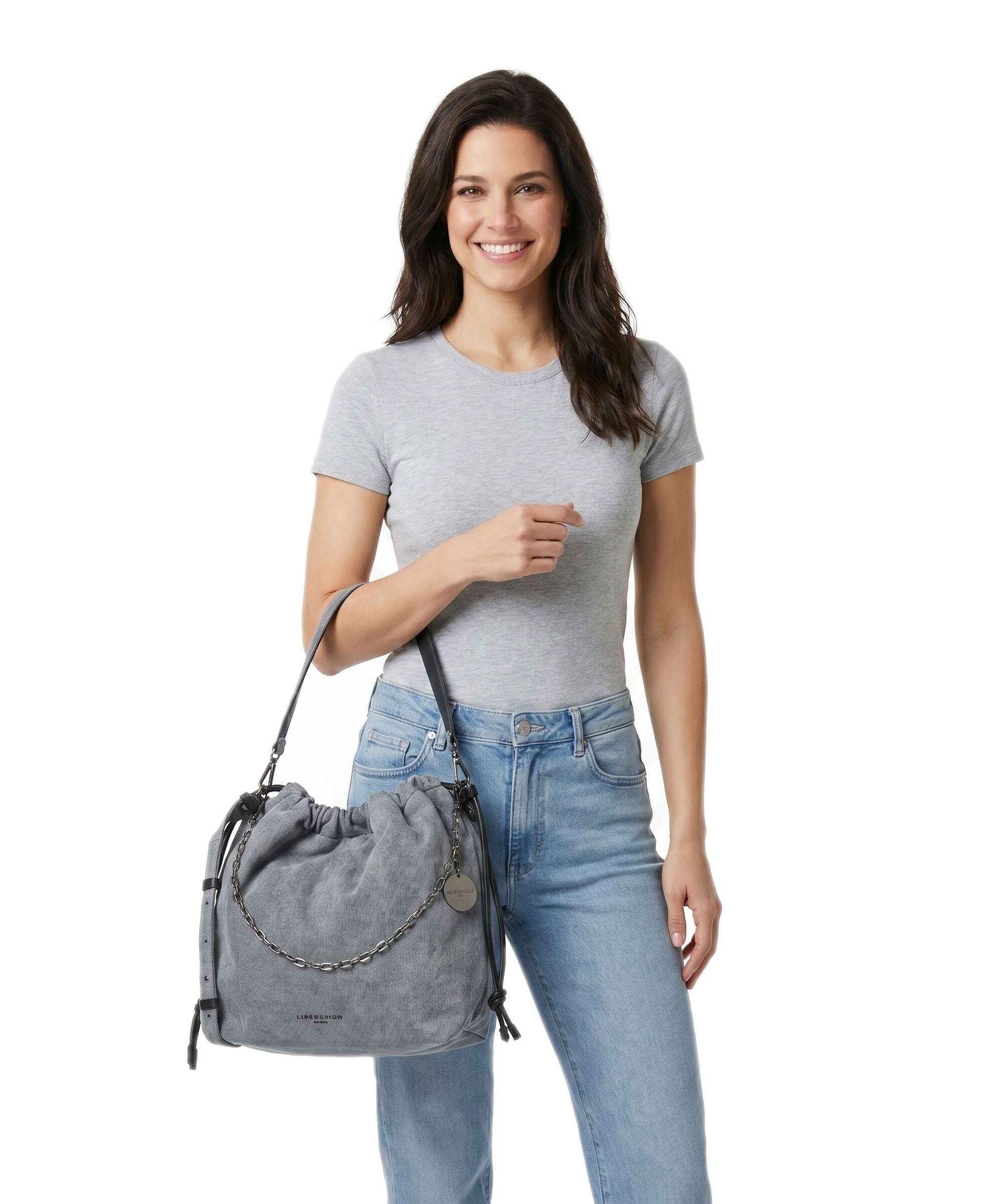 Liebeskind Lya II Denim M Bucket bag blue denim