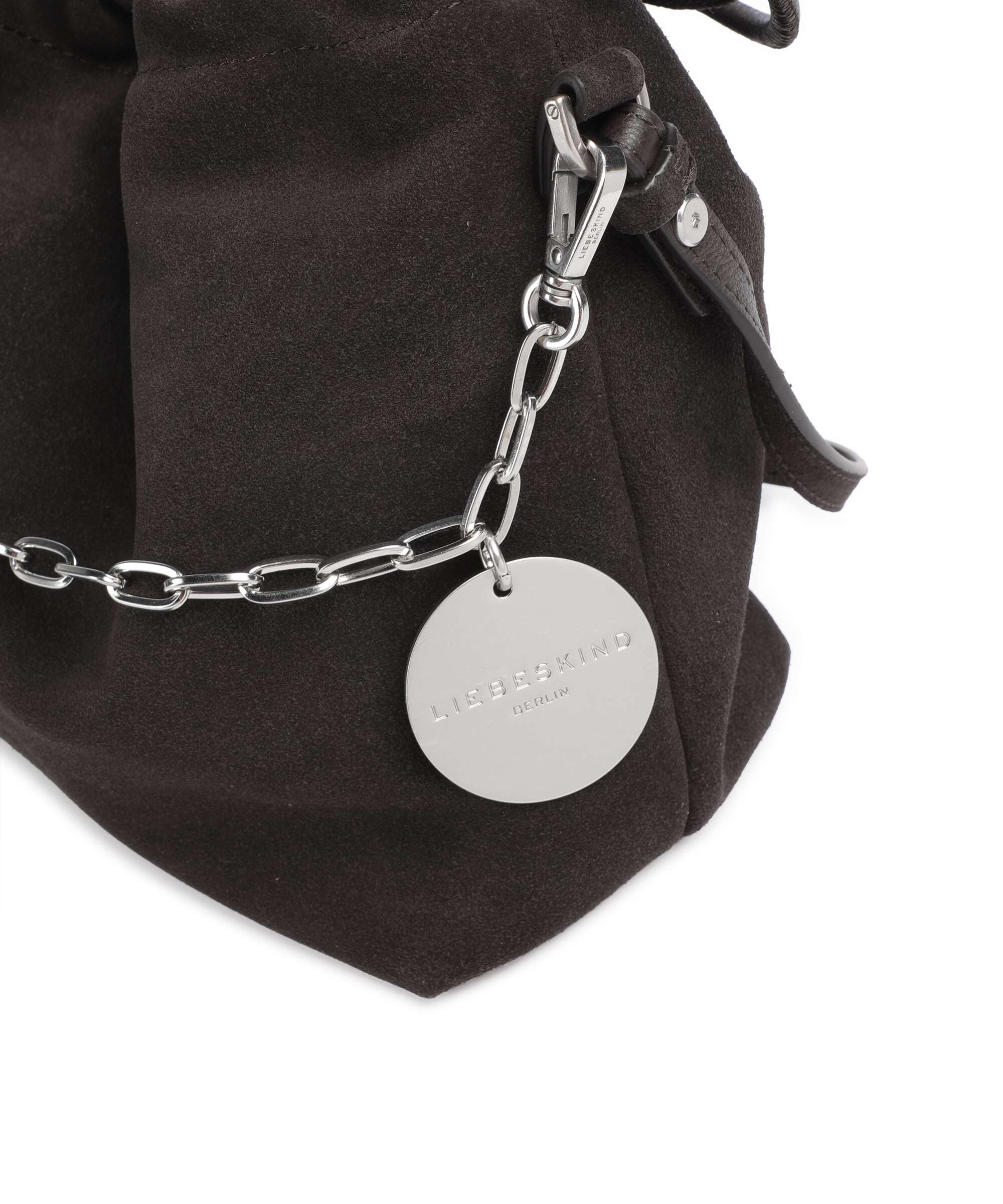 Liebeskind Lya II Hydro Suede S Bucket bag deep soil