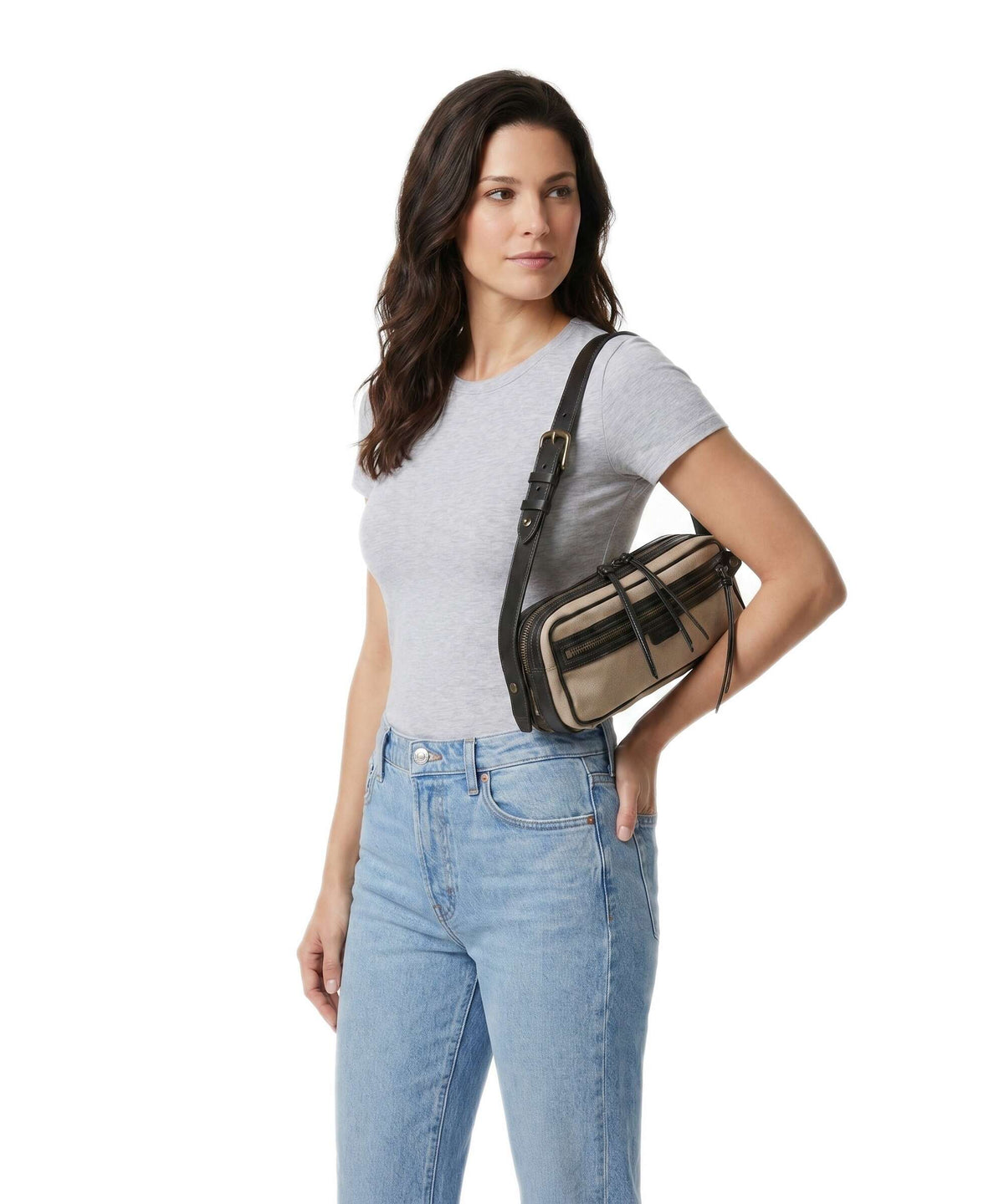 Liebeskind Juno Denim S Shoulder bag beige