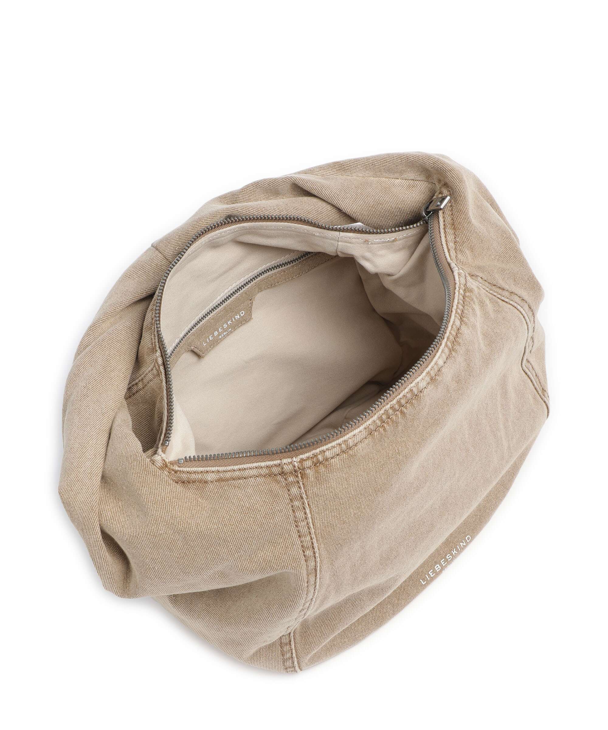 Liebeskind Farrah II Denim M Hobo bag beige