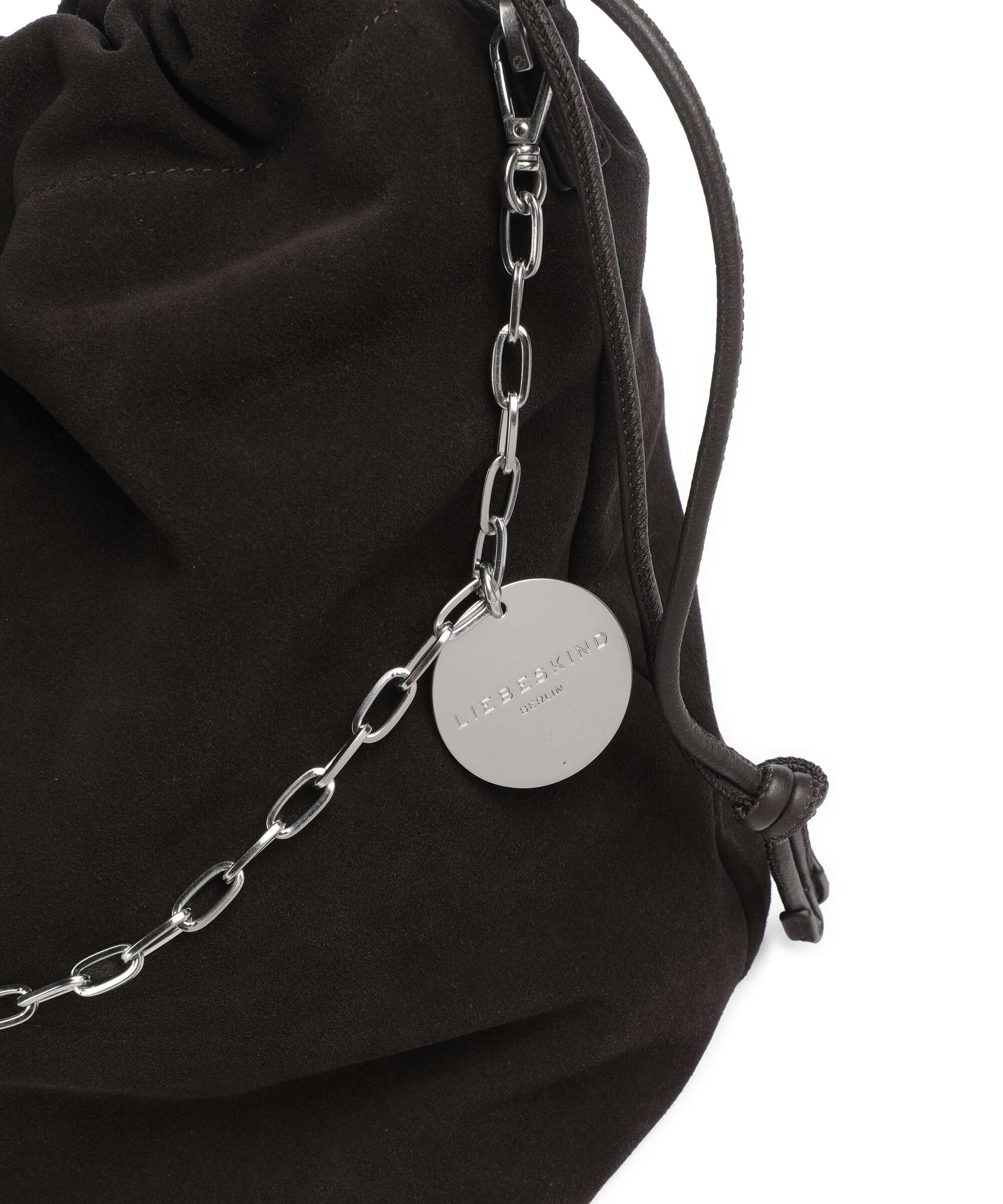 Liebeskind Lya II Hydro Suede M Bucket bag deep soil