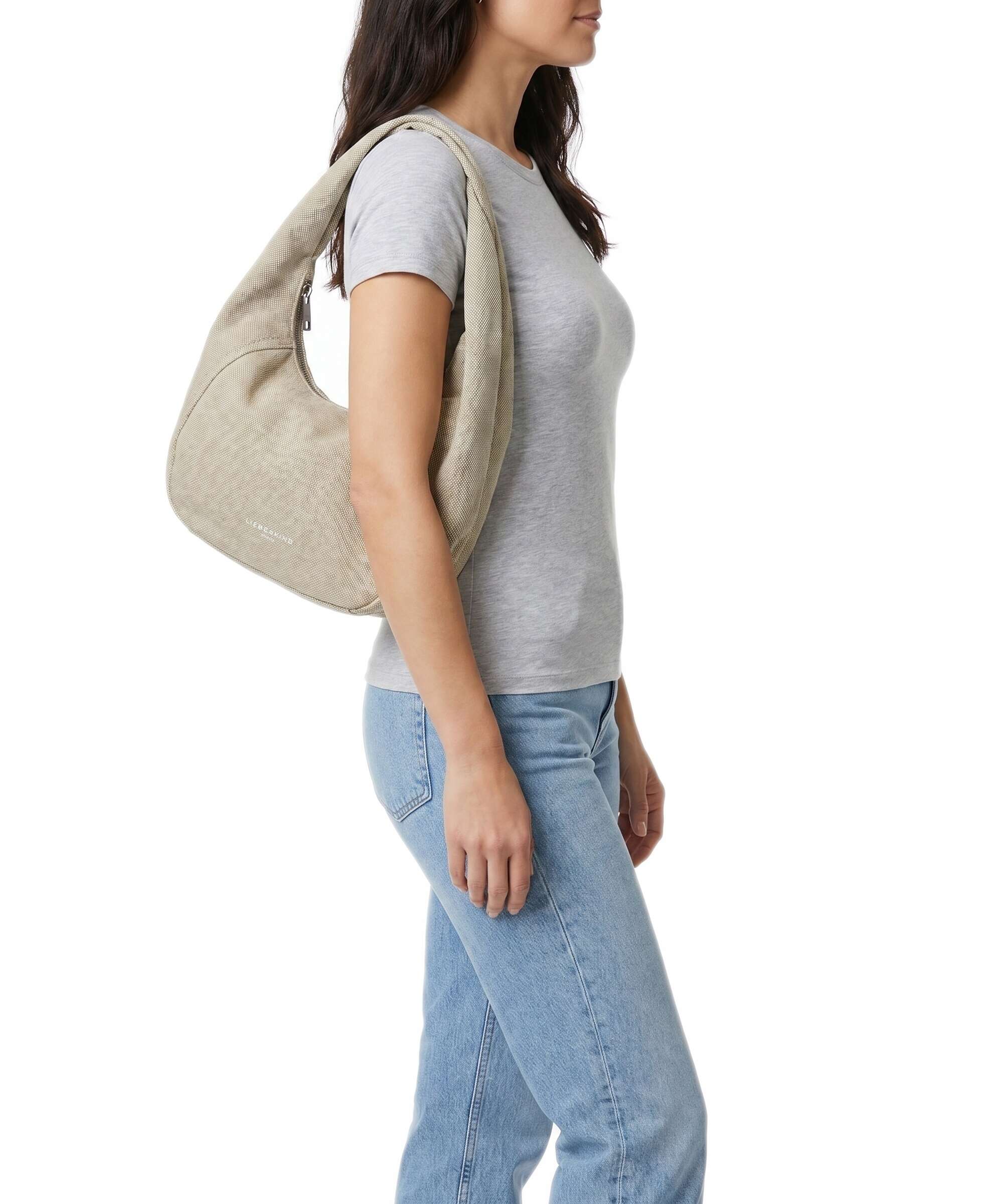 Liebeskind Farrah Heavy Canvas Washed M Hobo bag beige