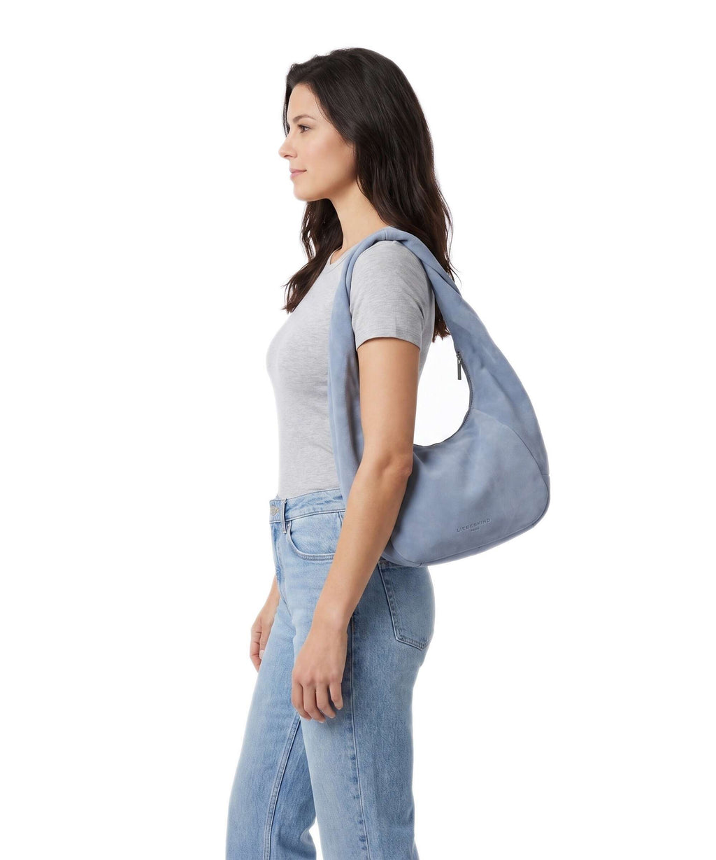 Liebeskind Farrah II Hydro Suede M Hobo bag flower blue