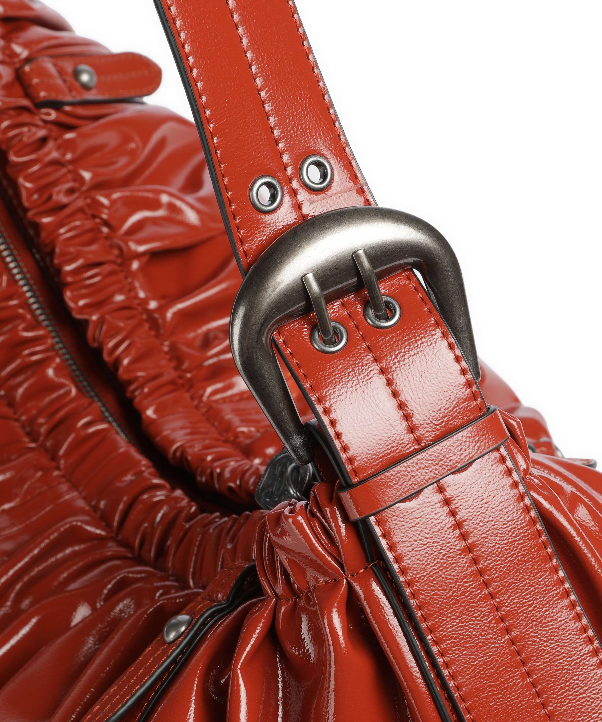 Liebeskind Faye Shiny L Hobo bag red rock