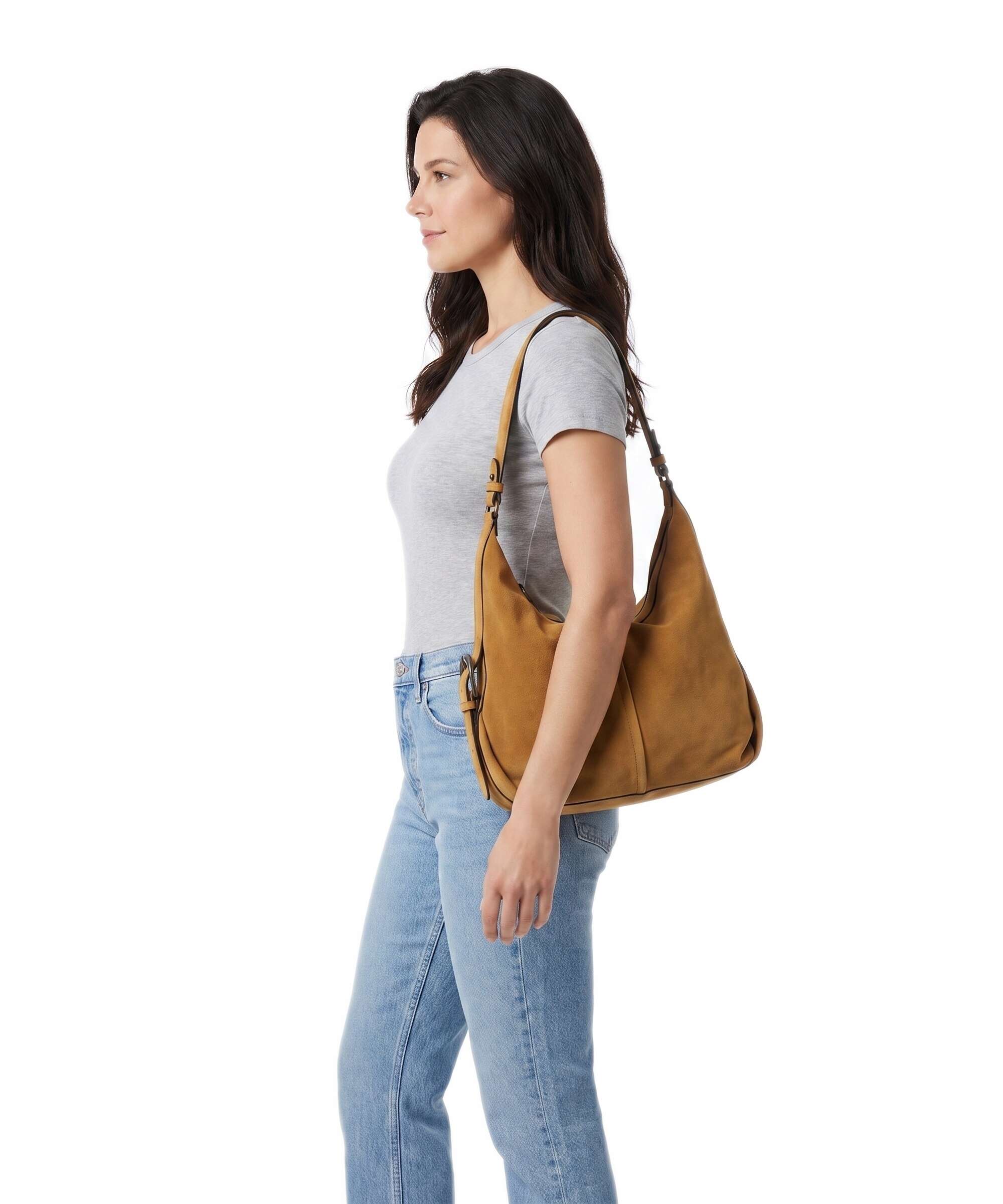 Liebeskind Paris II Hydro Suede M Hobo bag honey suede