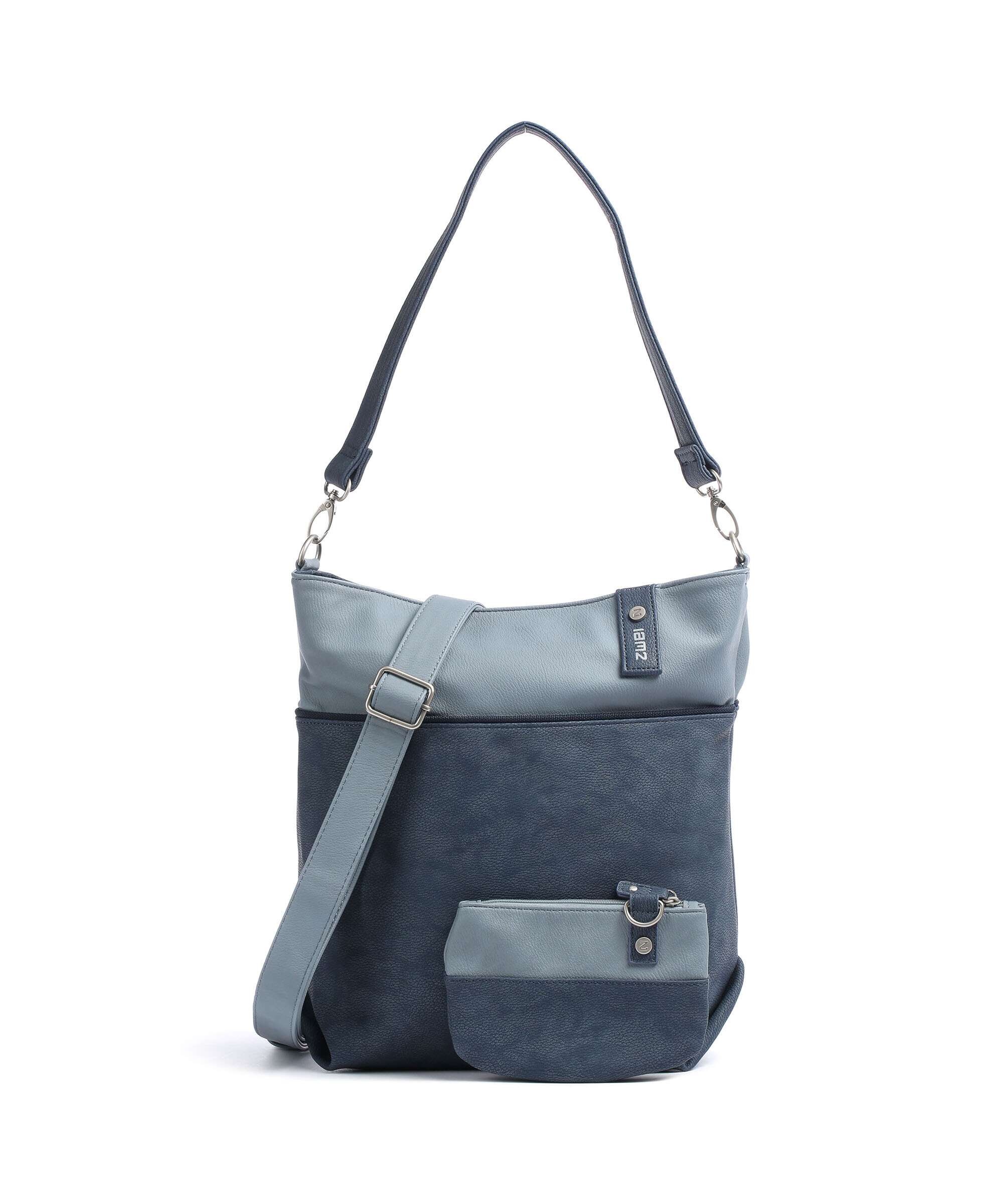 Zwei Jana J12 Hobo bag nubuk blue