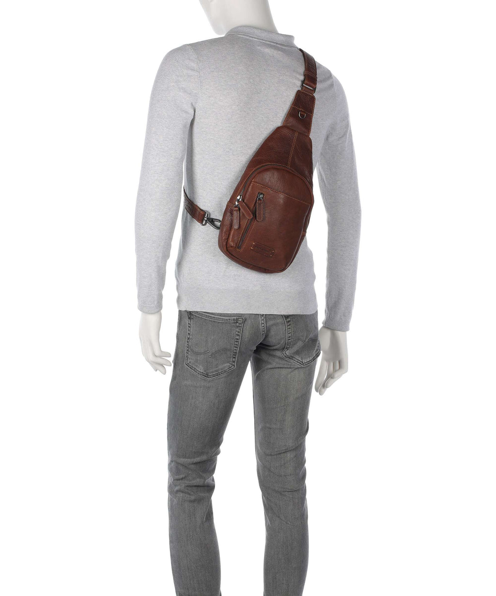 Jack Kinsky Porto 13 Sling bag cognac