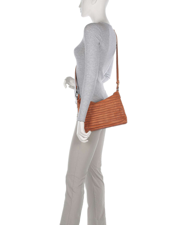 FredsBruder Bestseller Riffel Hobo bag dark caramel