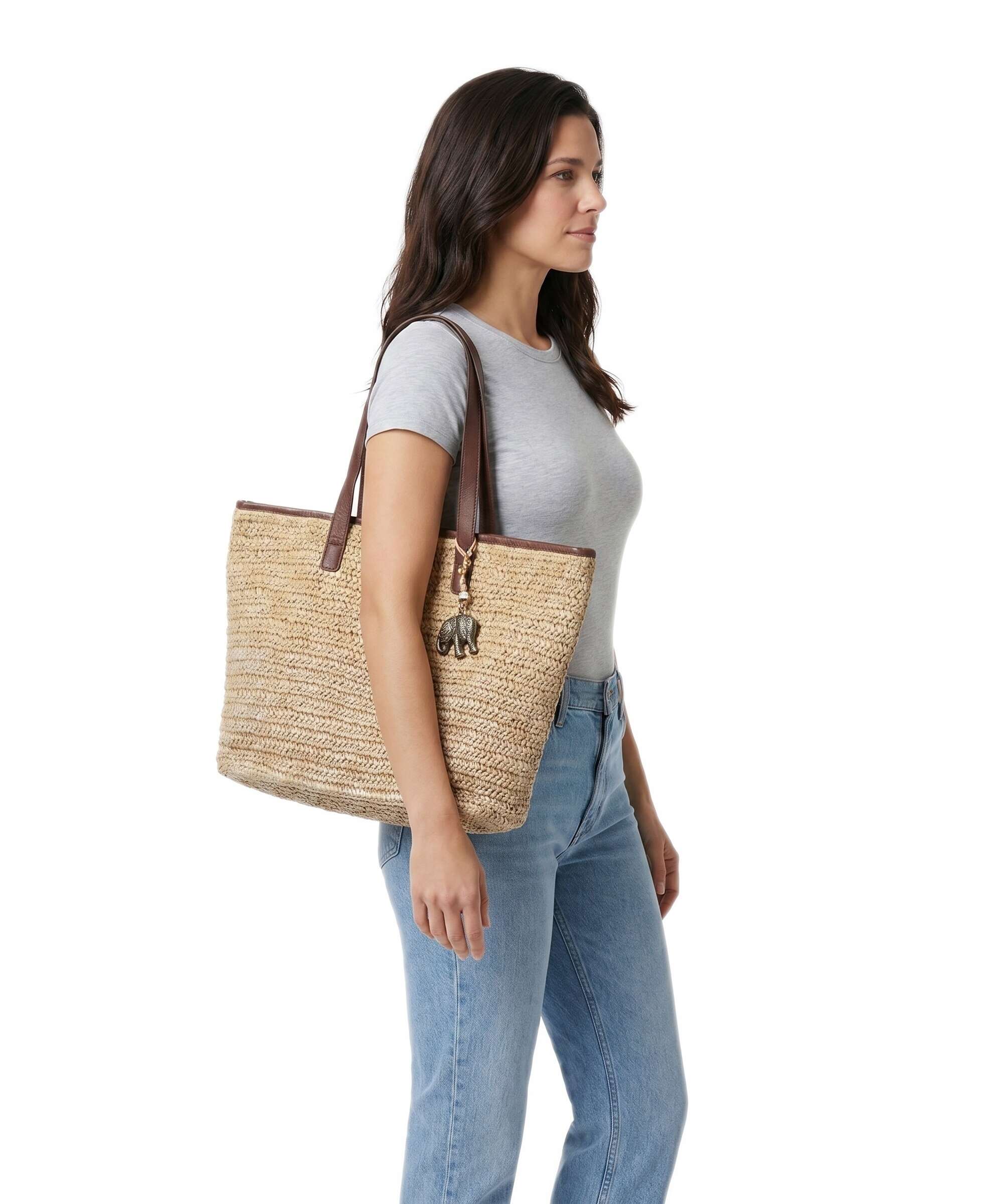 Anokhi Tote bag natural metallic