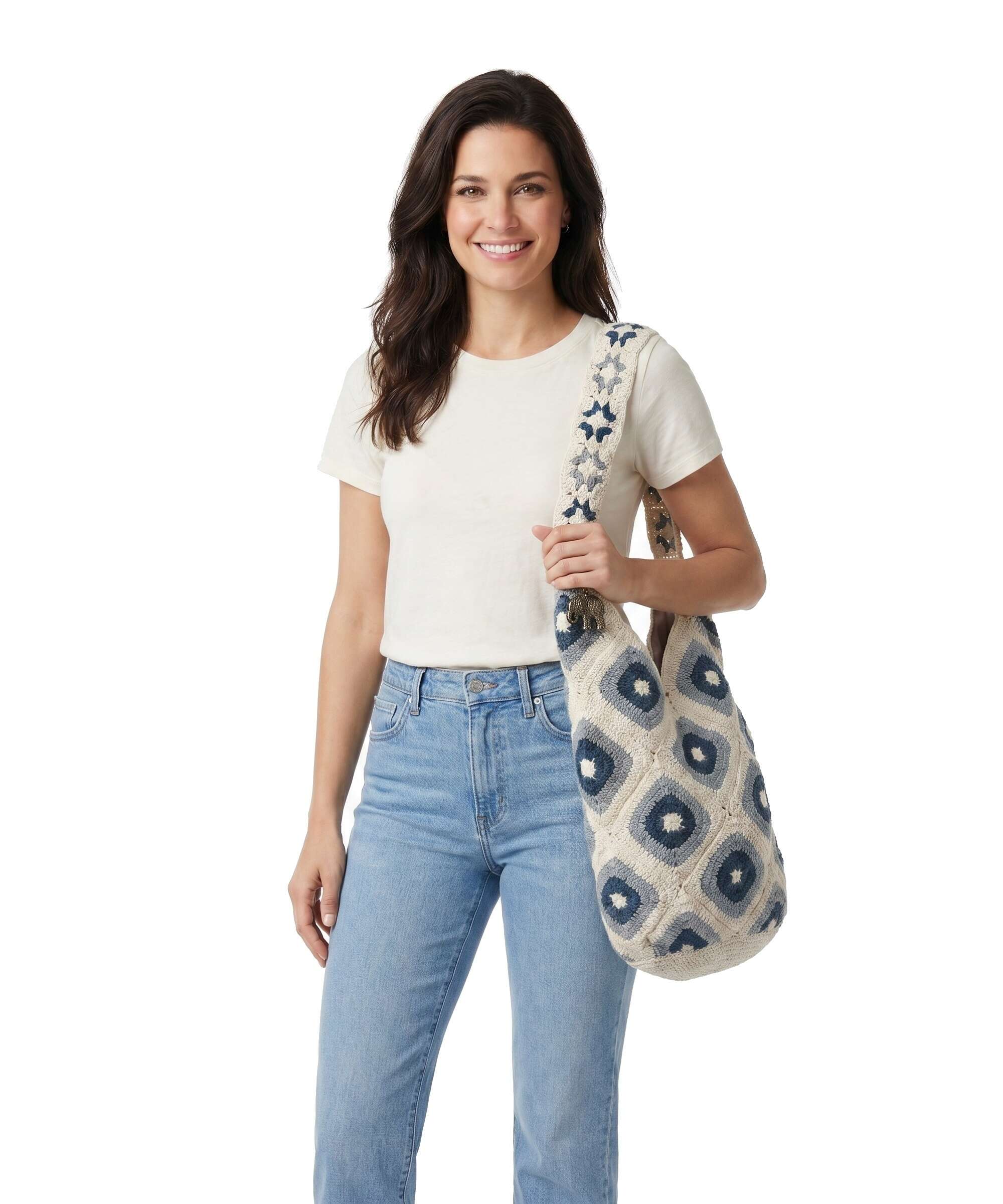 Anokhi Hobo bag blue