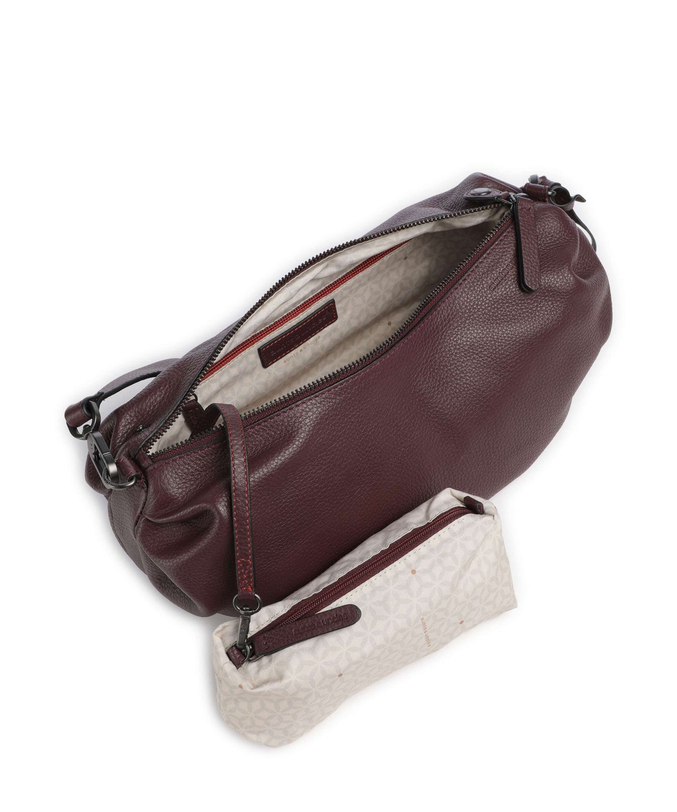 Aunts & Uncles Philocalists Sparkle Hobo bag merlot