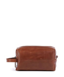 Buckle & Seam Crazy Horse Everest Trousse de toilette cognac