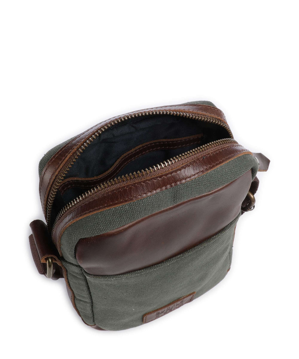 Buckle & Seam Runner Crossbody bag green