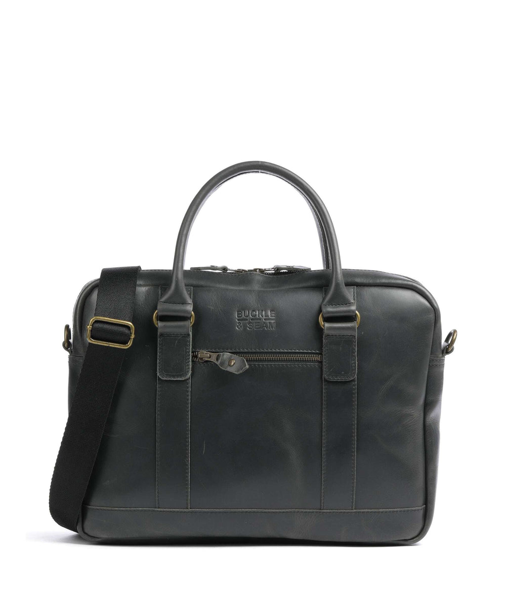 Buckle & Seam Crazy Horse Everett Briefcase anthracite