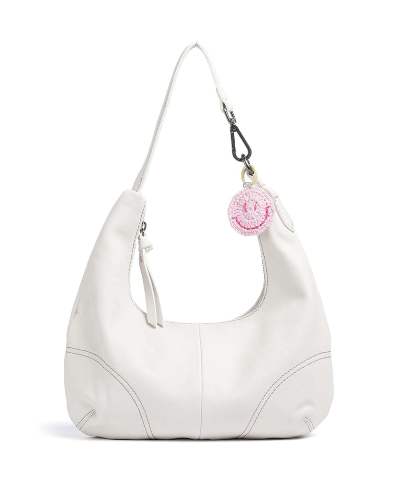 FredsBruder Take A Smile Midi Hobo bag marshmallow