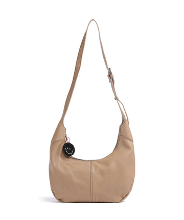 FredsBruder Take A Smile Hobo tas milk coffee