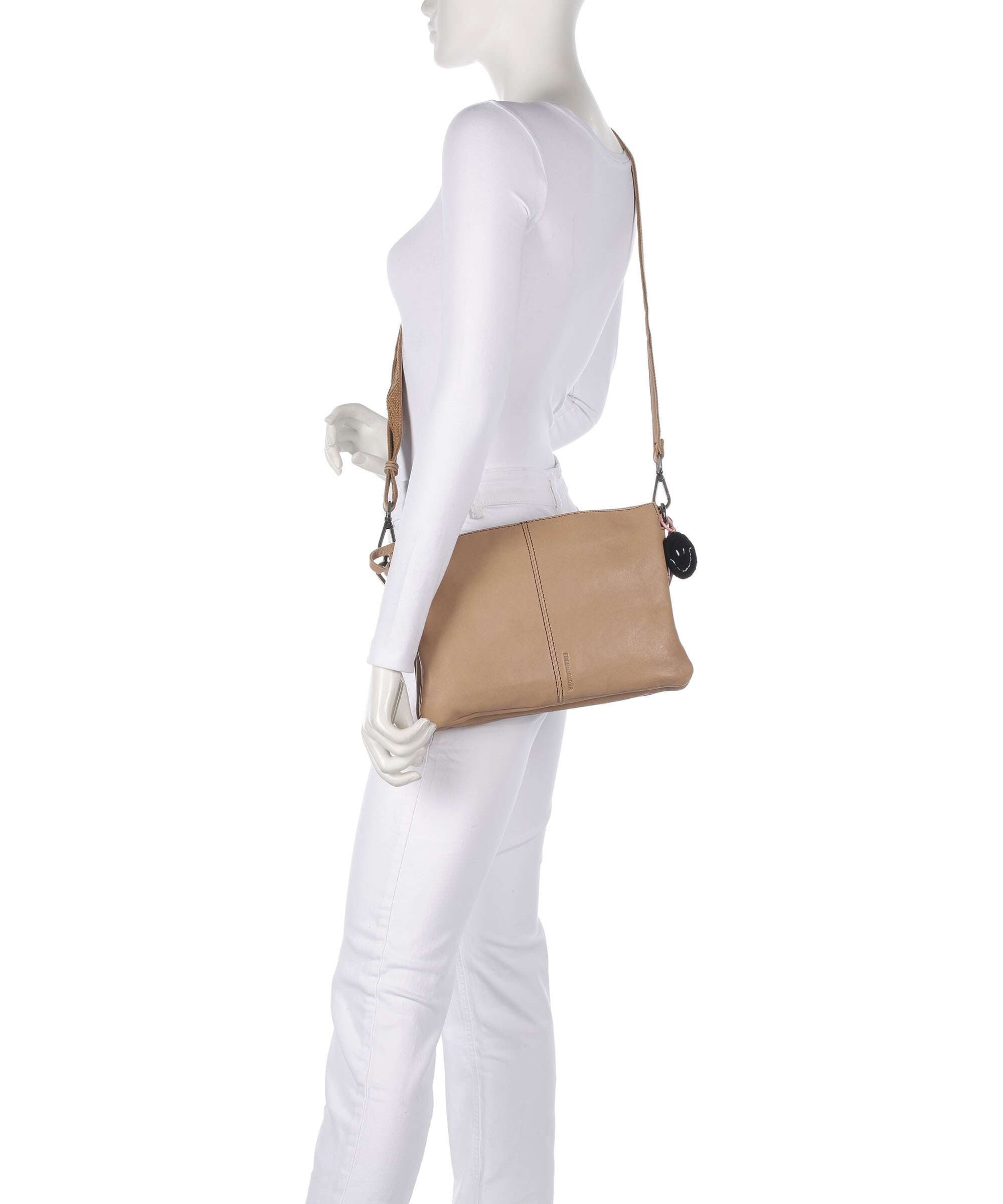 FredsBruder Take A Smile Shoulder bag milk coffee