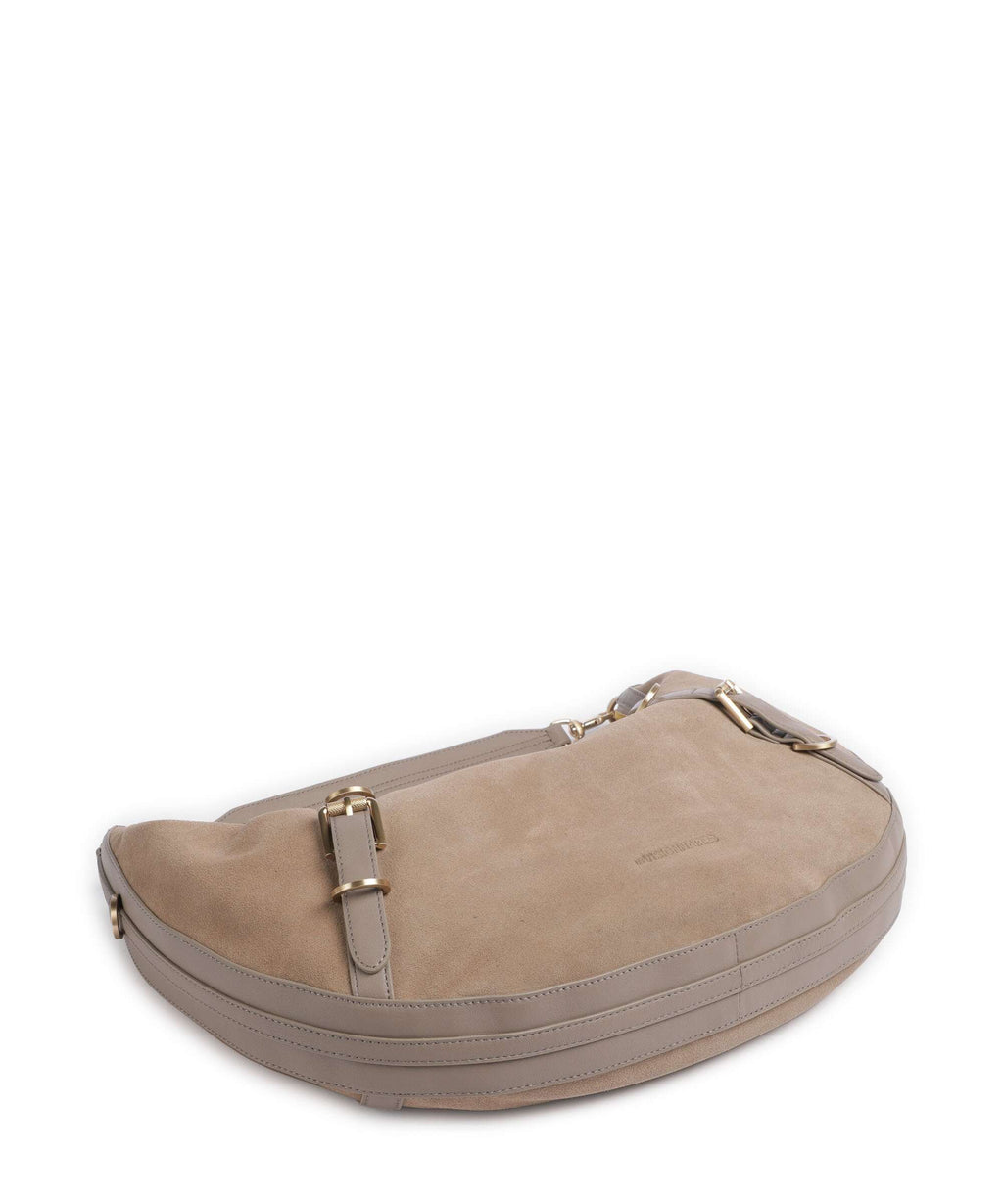 Les Visionnaires Enya Cozy Hobo bag mushroom/capuccino beige