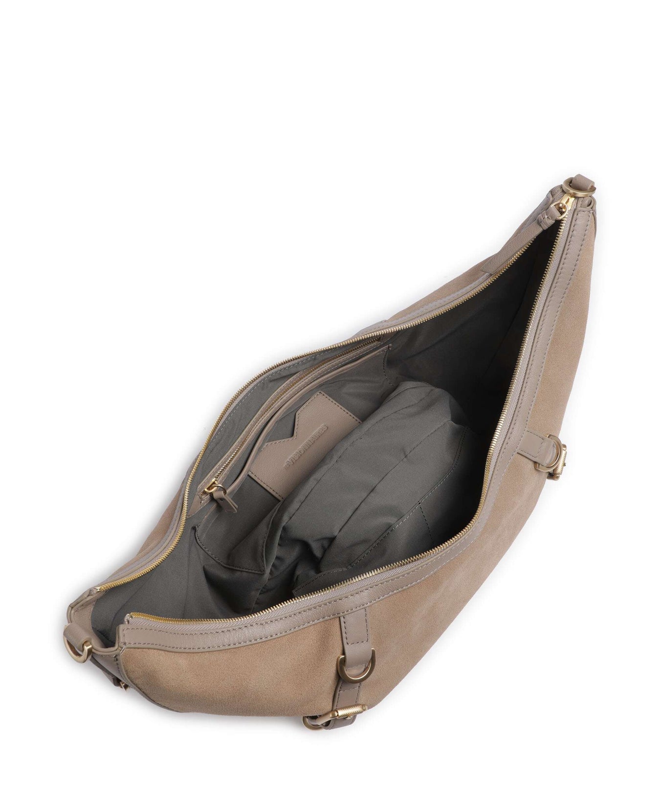 Les Visionnaires Enya Cozy Hobo bag mushroom/capuccino beige