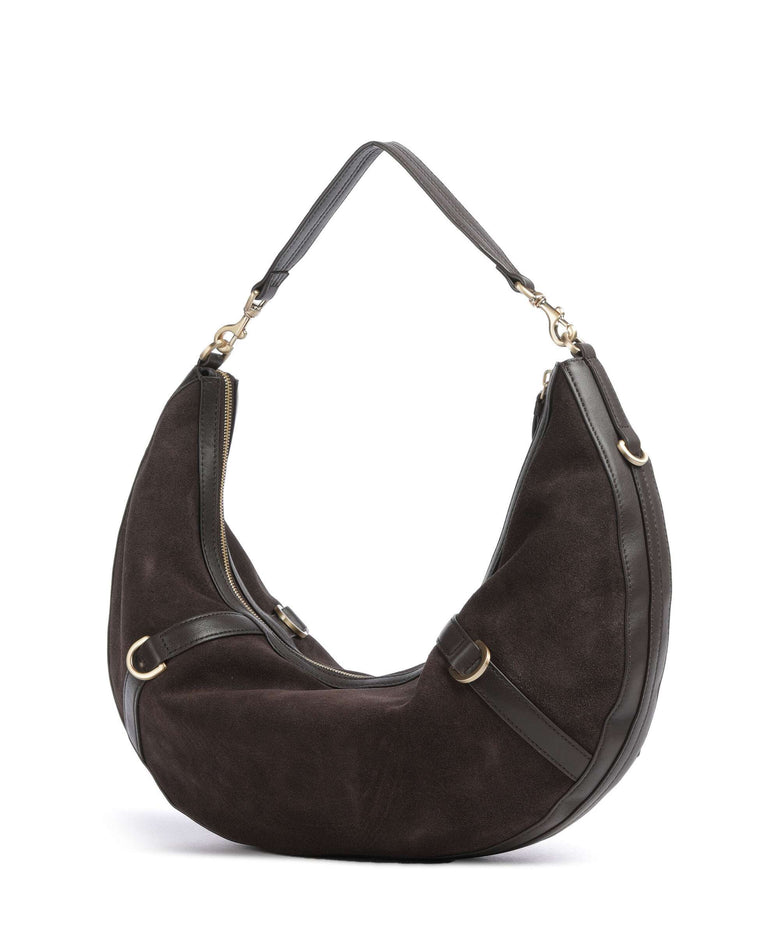 Les Visionnaires Enya Cozy Hobo bag chocolate brown