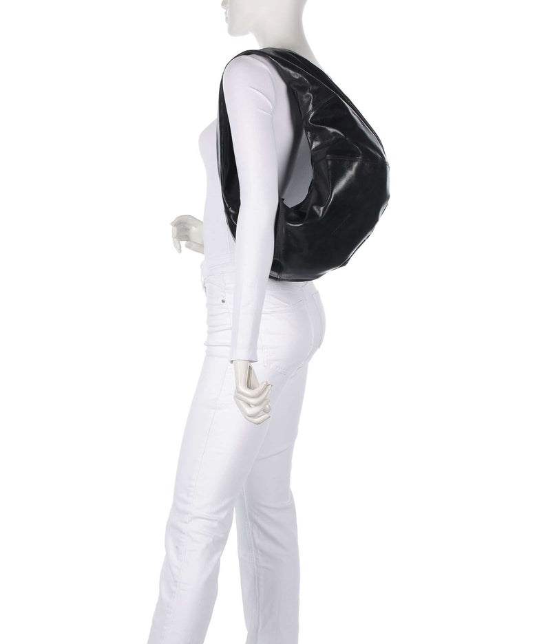 Les Visionnaires Greta Icon Crinkle Hobo bag black