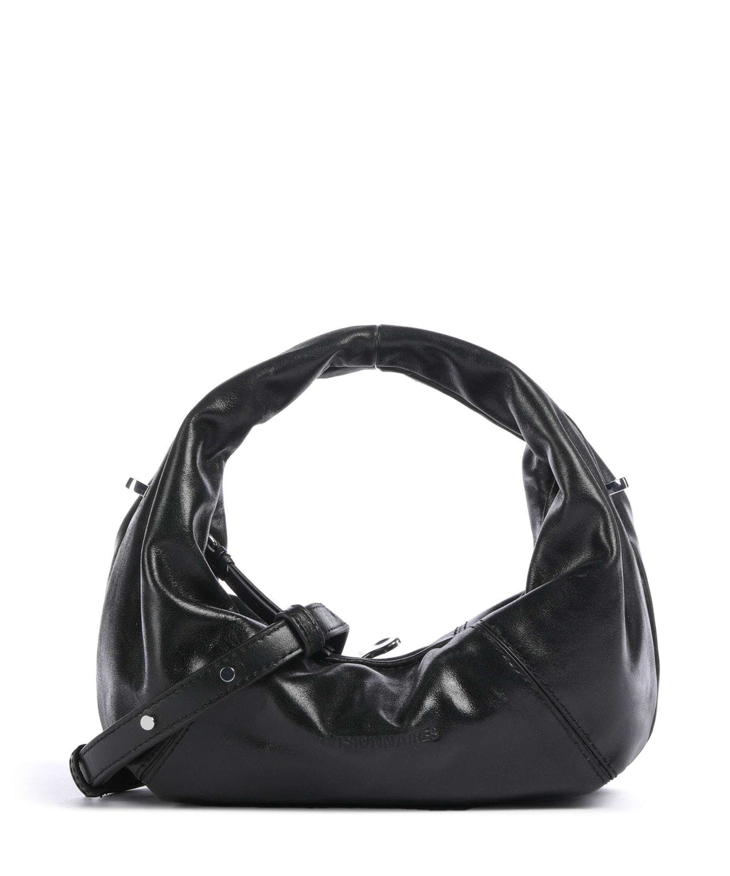 Les Visionnaires Greta Icon Crinkle Mini Handbag black