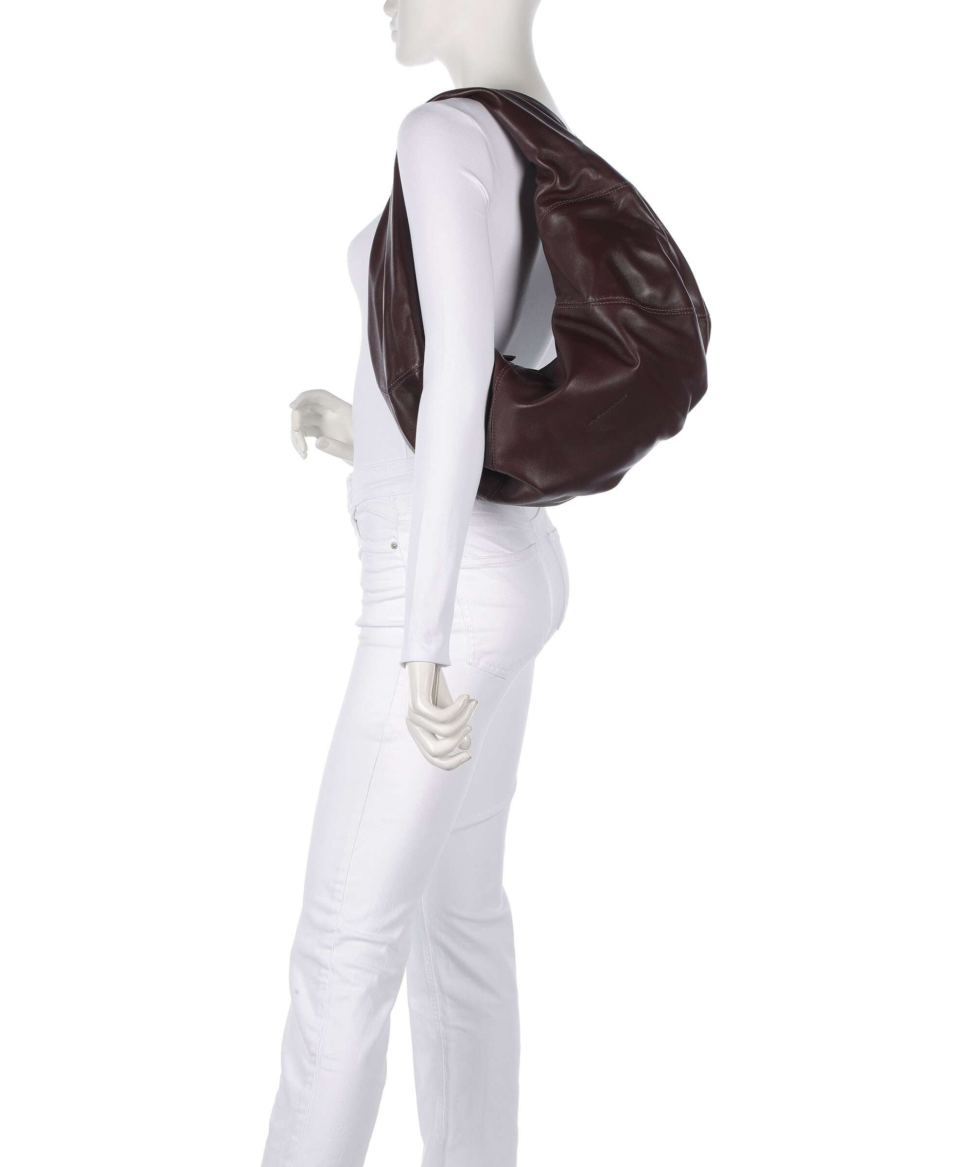 Les Visionnaires Greta Icon Silky Hobo bag vinyard red