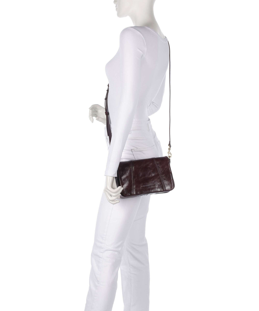 Les Visionnaires Mila Icon Crinkle Crossbody bag bordeaux red