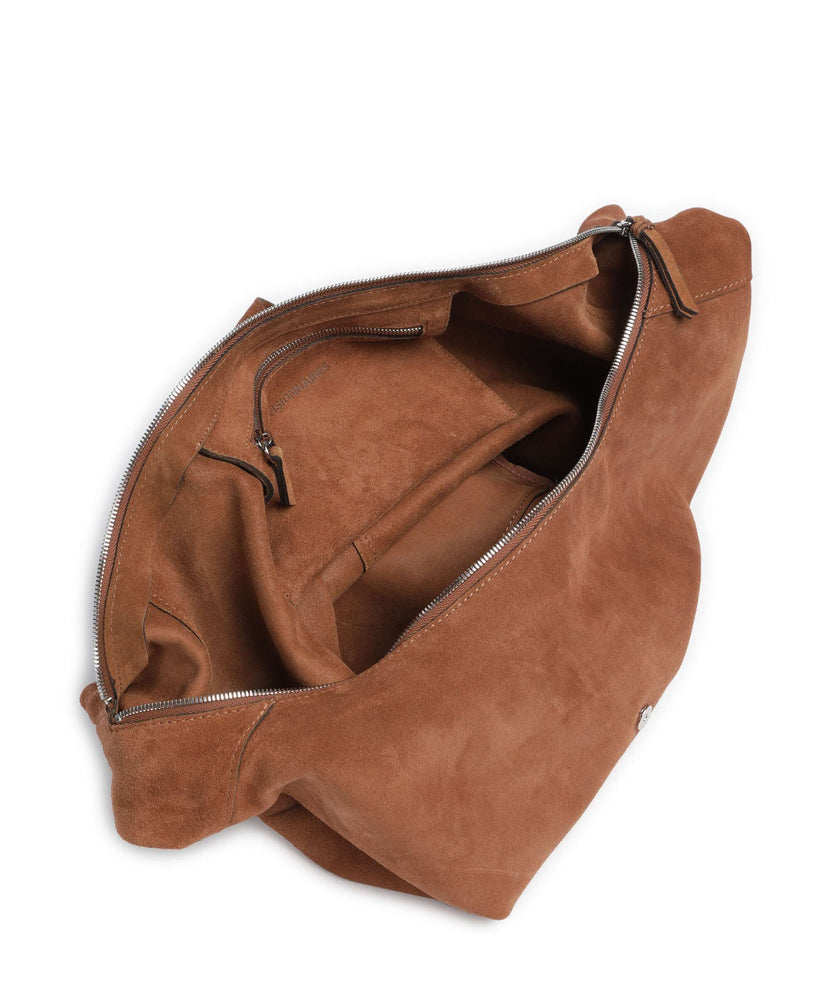 Les Visionnaires Claudine Rebel Cozy Hobo bag cognac