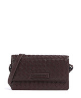 Les Visionnaires Brit Weave Silky Crossbody tas aubergine