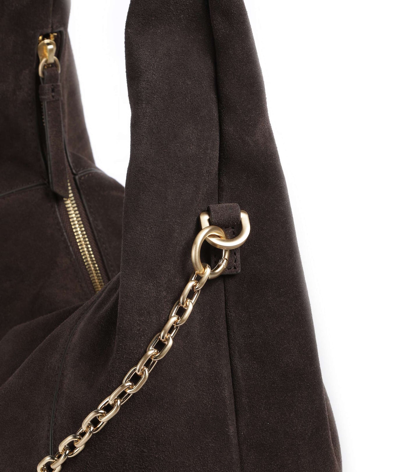 Les Visionnaires Jade Cozy Chain Hobo bag dark brown
