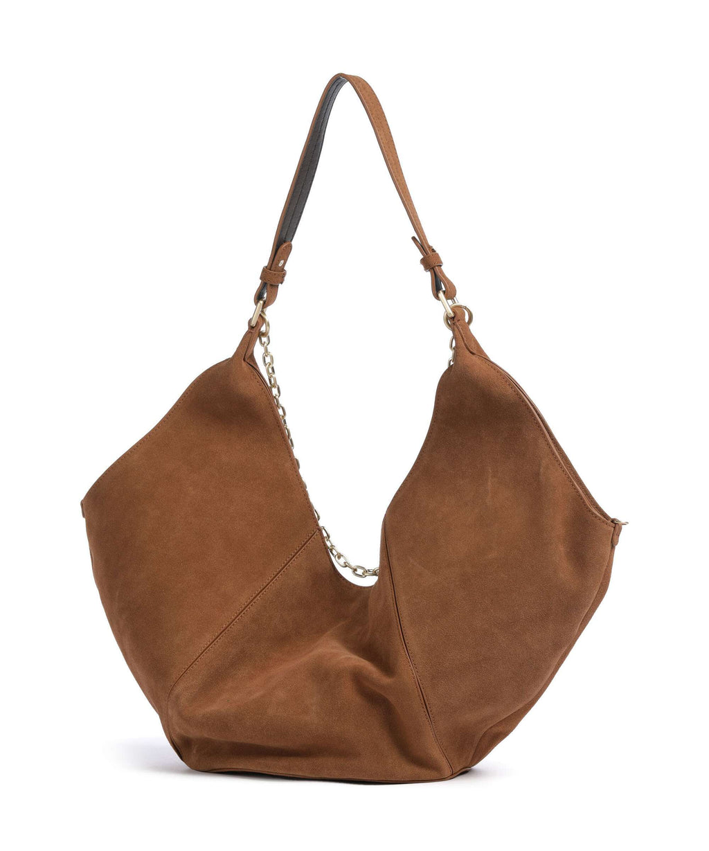 Les Visionnaires Amelie Cozy Chain Hobo bag cognac