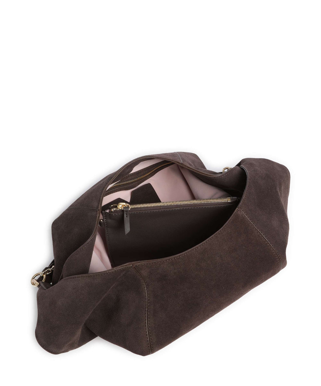 Les Visionnaires Amelie Cozy Chain Hobo bag dark brown