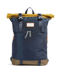 Doughnut Glossy Blocking Christopher Rolltop backpack navy/mustard
