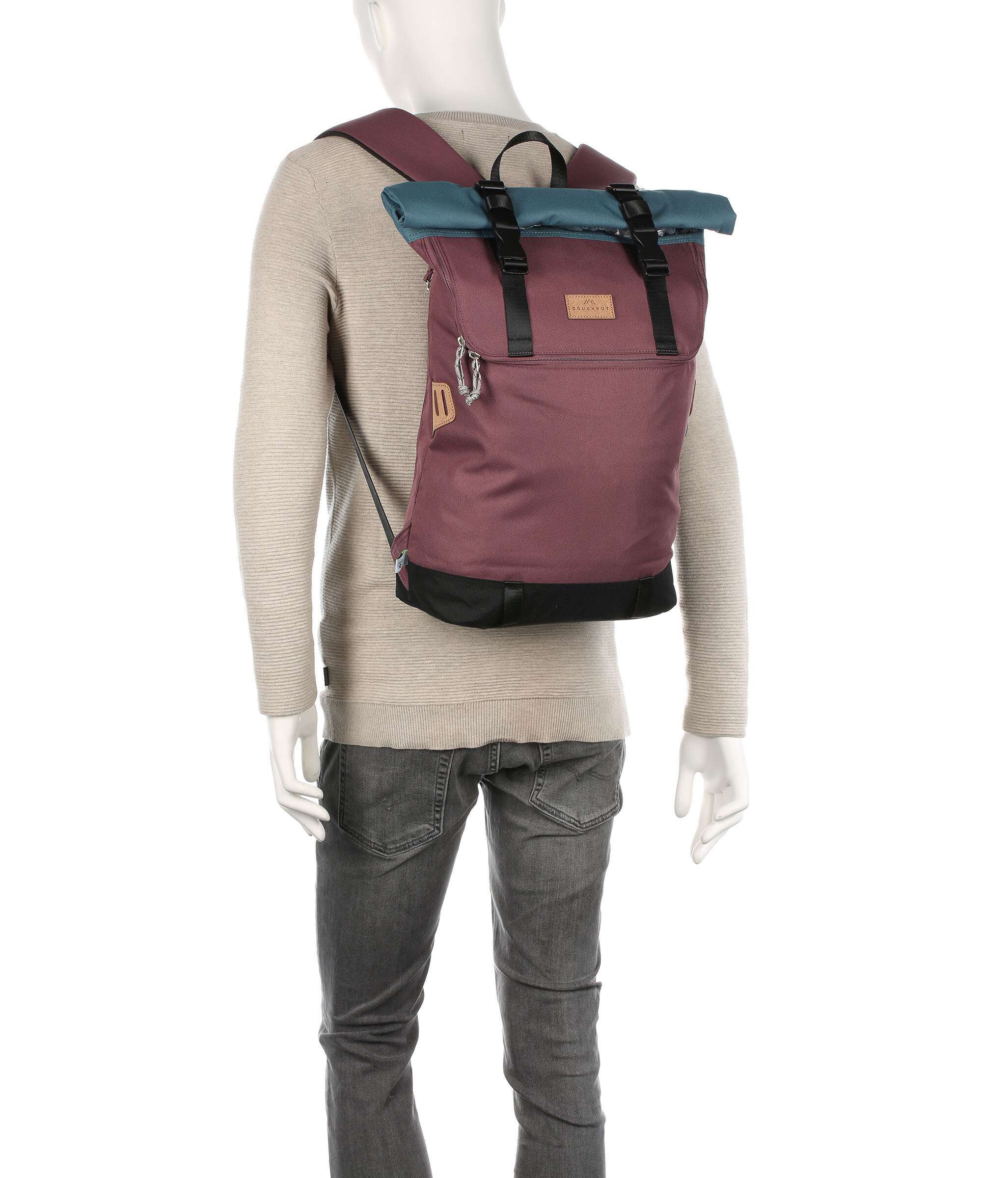 Doughnut Reborn Christopher Rolltop backpack grey