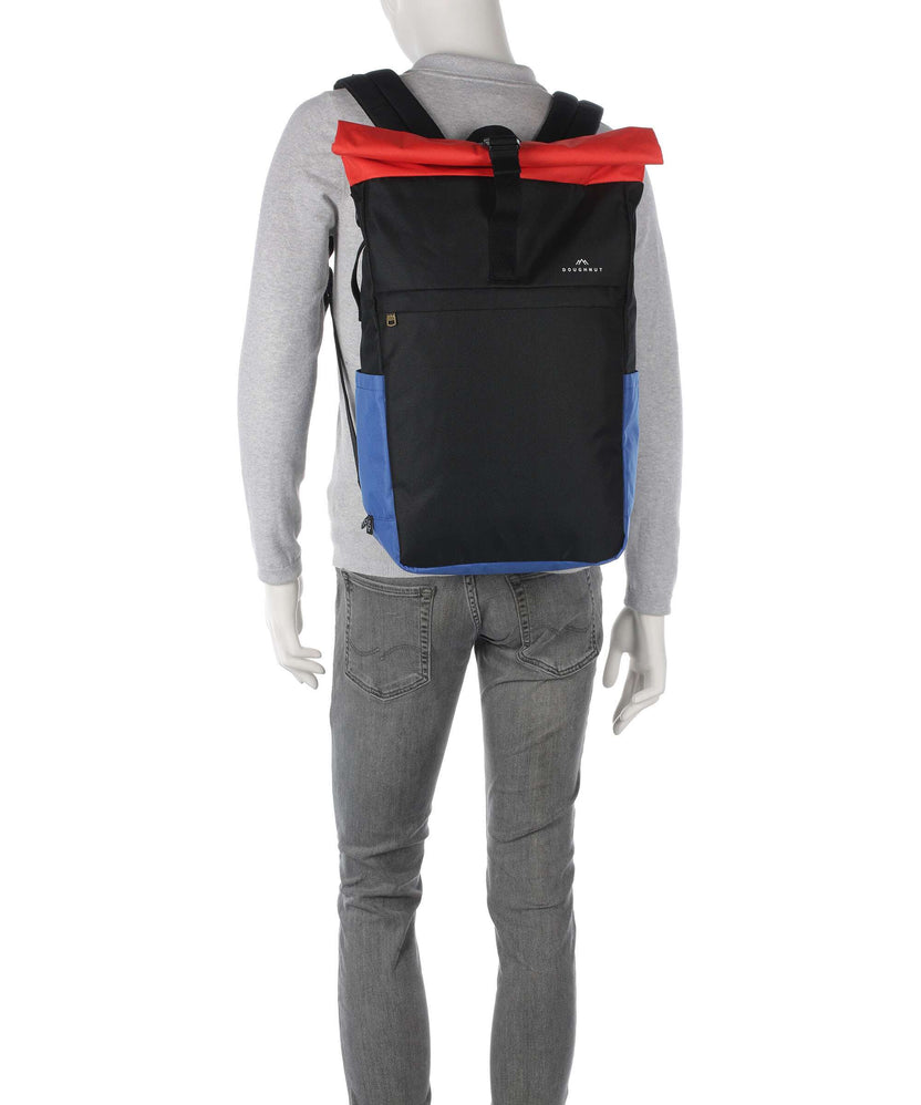 Doughnut Reborn Jetpack Rolltop backpack black/grapefruit