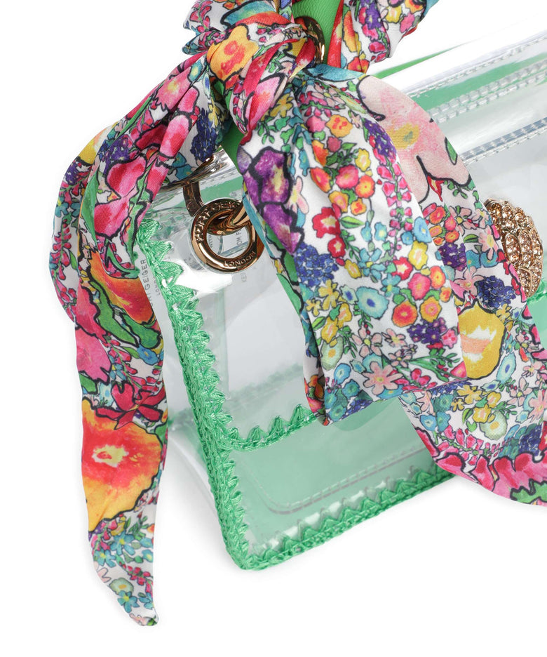 Kurt Geiger Kensington Vinyl Mini Crossbody bag green combination