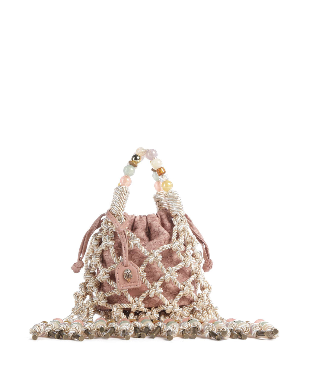 Kurt Geiger Macrame Mini Crossbody bag cream
