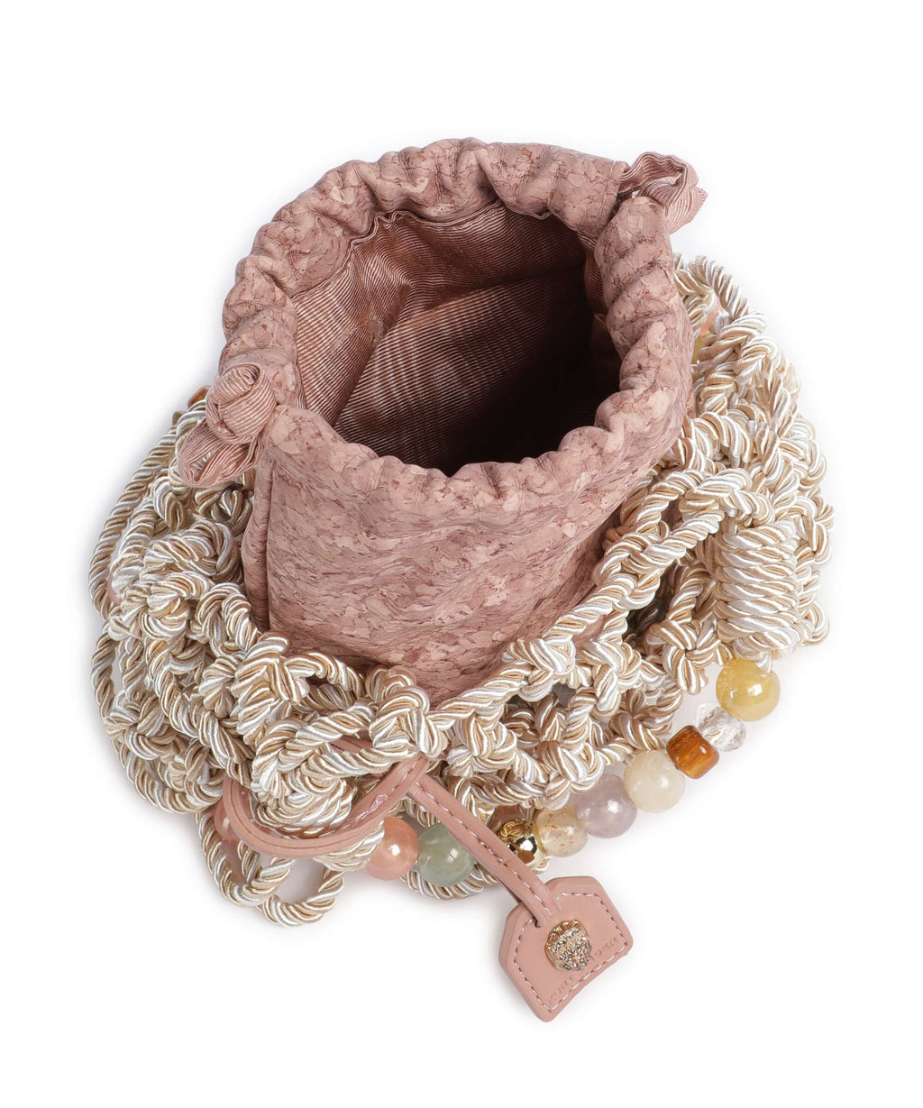 Kurt Geiger Macrame Mini Crossbody bag cream