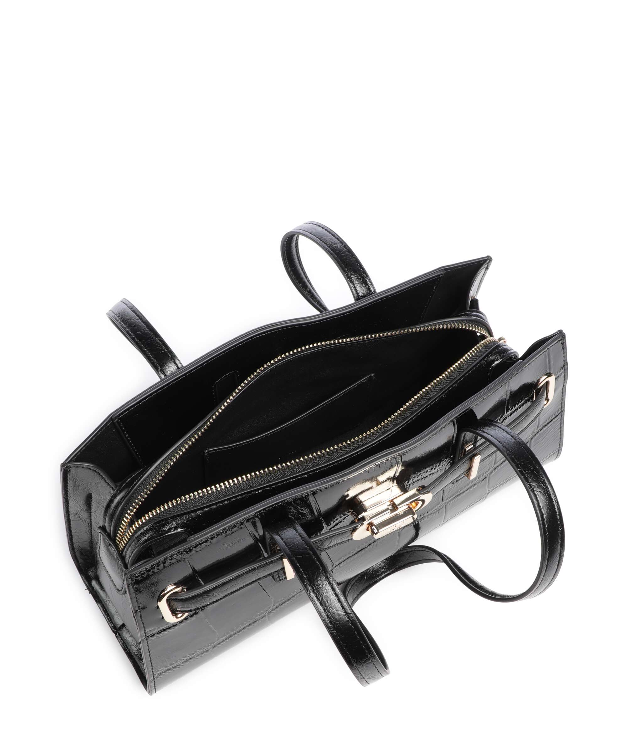 Dune London Depend Shoulder bag black croc