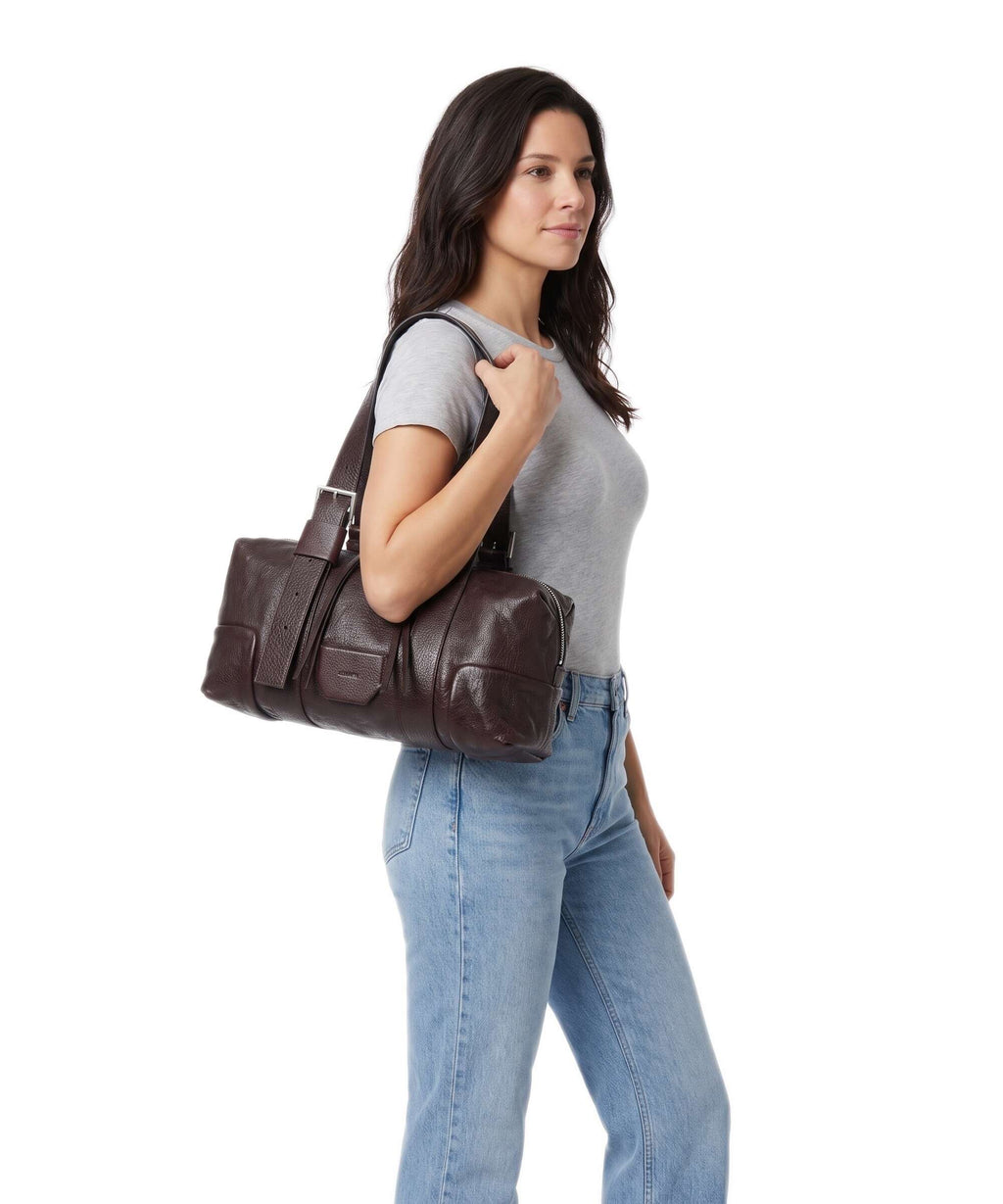 AllSaints Ares Shoulder bag burnt umber red/silver