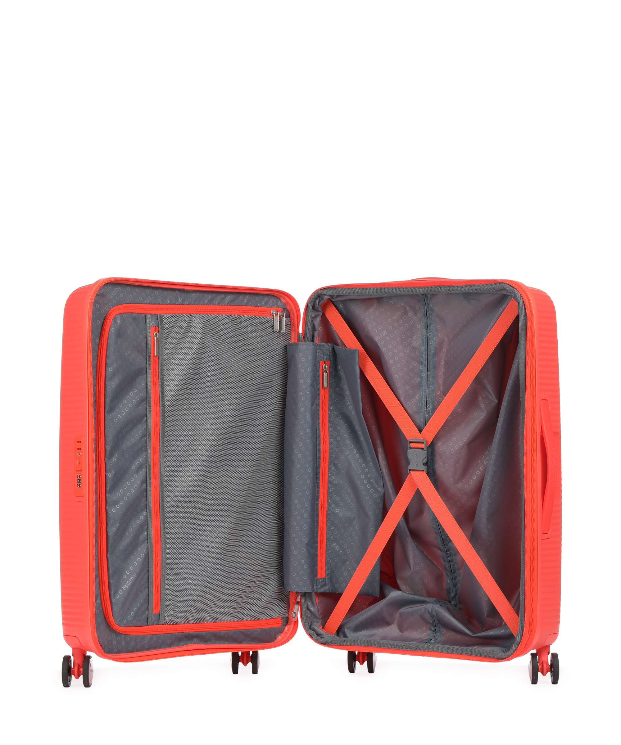 American Tourister Soundbox Spinner (4 wheels) neon orange