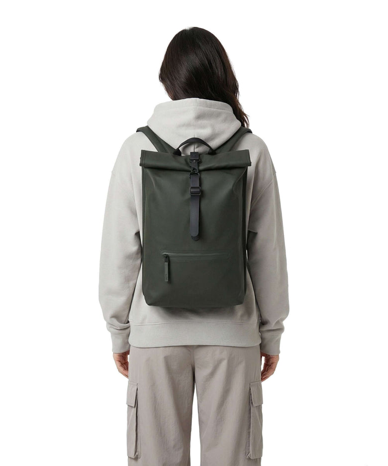 Rains Rolltop backpack green